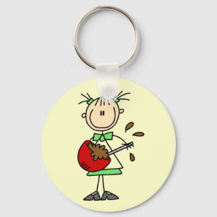 Llavero Camisetas y regalos de niña mezclando masa