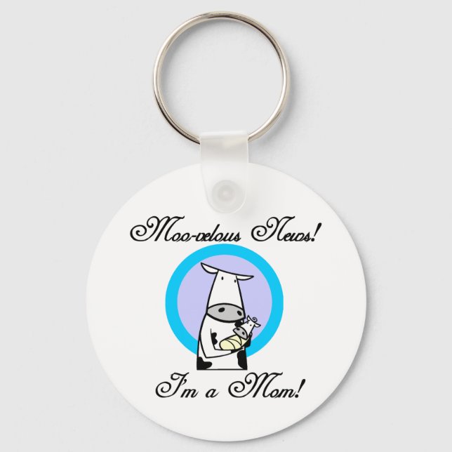 Llavero Camisetas y regalos de nueva mamá, algo novedoso (Anverso)