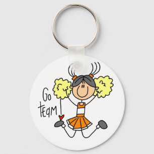 Llavero Camisetas y regalos de porrista con figura de palo