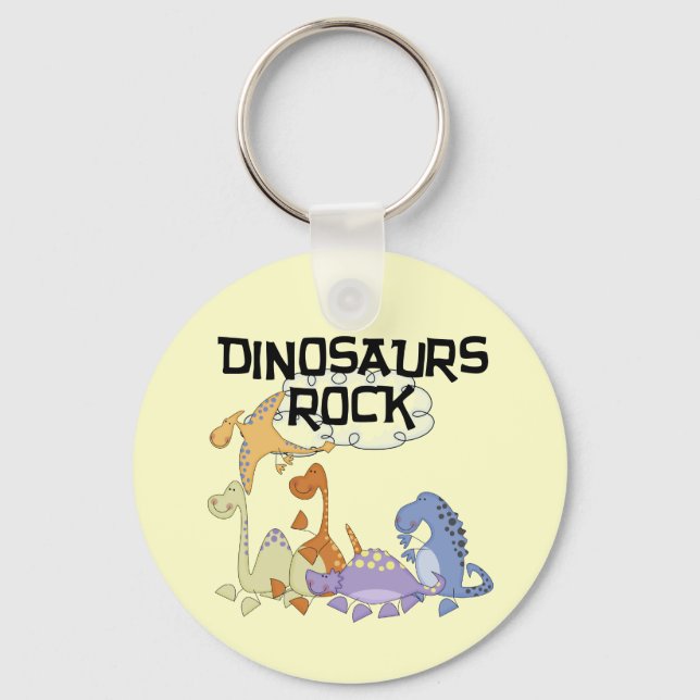 Llavero Camisetas y regalos de rock para dinosaurios (Anverso)