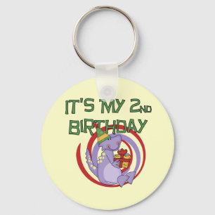 Llavero Camisetas y regalos de segundo cumpleaños de Dinos