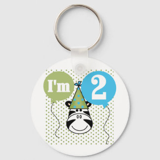 Llavero Camisetas y regalos de segundo cumpleaños de Zebra