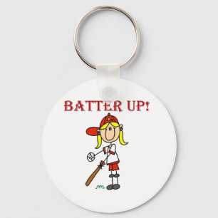Llavero Camisetas y regalos de softball de Red Text BatUp