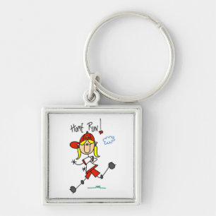 Llavero Camisetas y regalos de softball para niñas Home Ru