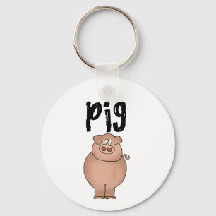 Llavero Camisetas y regalos del animal del campo de cerdo