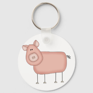 Llavero Camisetas y regalos del cerdo rosa