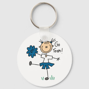 Llavero Camisetas y regalos del equipo Blue Go Cheerader