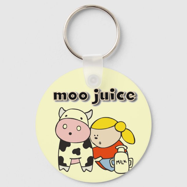 Llavero Camisetas y regalos del jugo del MOO (Anverso)