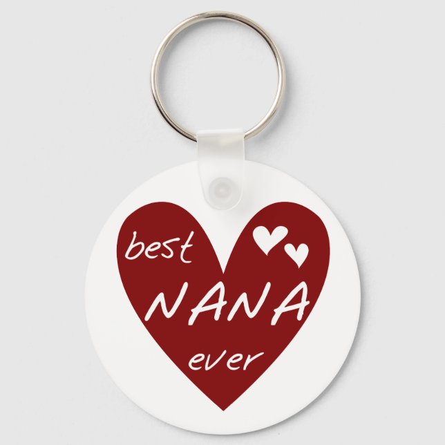 Llavero Camisetas y regalos del mejor corazón rojo de Nana (Anverso)
