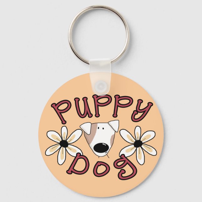 Llavero Camisetas y regalos del perro de perrito de las fl (Anverso)
