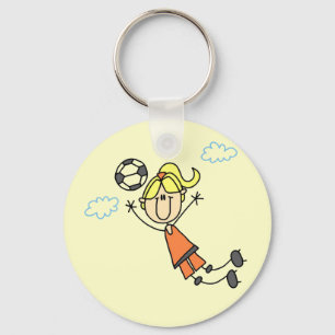Llavero Camisetas y regalos del salto del fútbol del chic