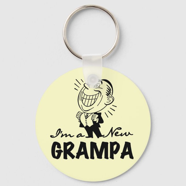 Llavero Camisetas y regalos nuevos Grampa sonrientes (Anverso)