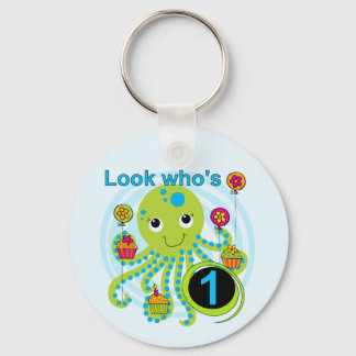 Llavero Camisetas y regalos Octopus de primer cumpleaños