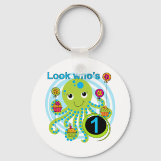 Llavero Camisetas y regalos Octopus de primer cumpleaños