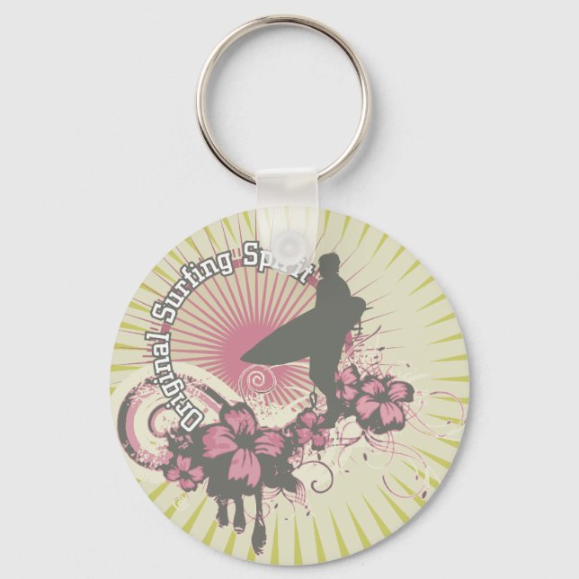 Llavero Camisetas y regalos originales de espíritu de surf (Anverso)