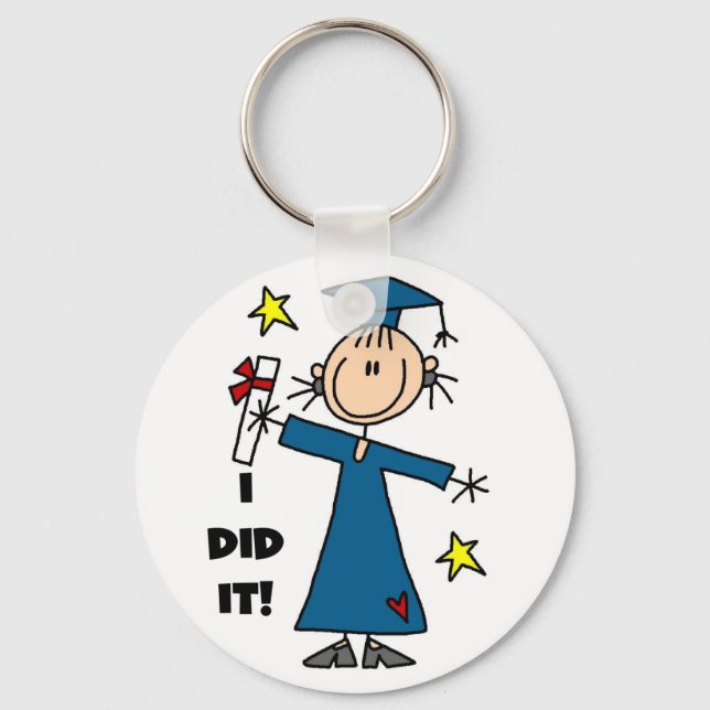 Llavero Camisetas y regalos para graduados del Chica de la (Anverso)