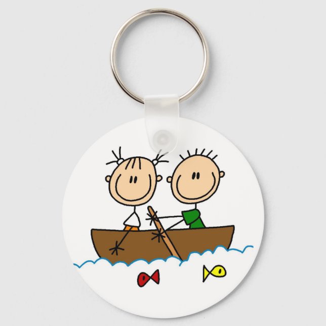 Llavero Camisetas y regalos para la pesca en barco con tec (Anverso)