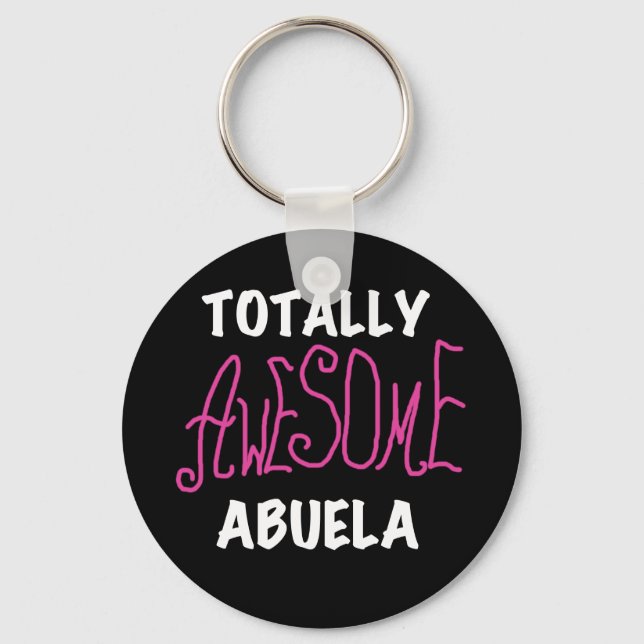 Llavero Camisetas y regalos rosa de Abuela totalmente aluc (Anverso)