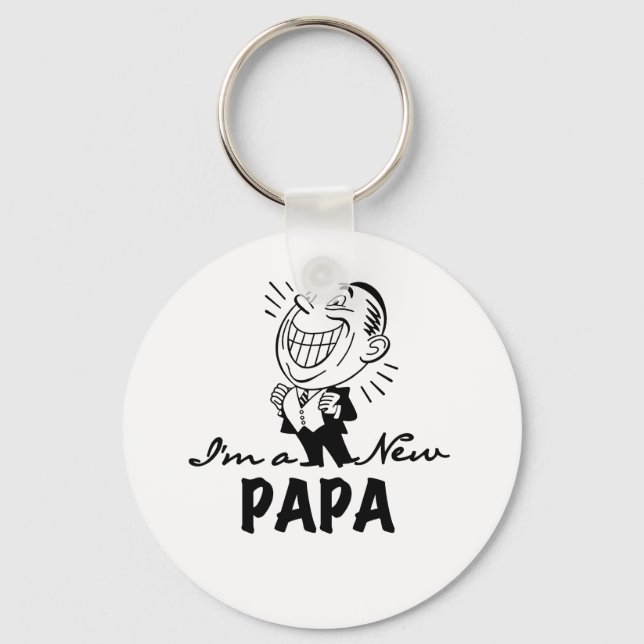 Llavero Camisetas y regalos sonrientes de nuevo papá (Anverso)
