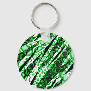 Llavero Camo de piel de serpiente verde
