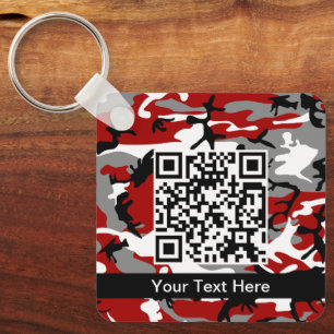 Llavero Camo rojo y gris, Camuflaje, Militar, Ejército