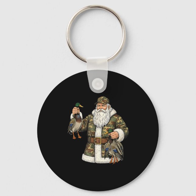 Llavero Camo Santa Mallard Duck Hunting Christmas Hunter G (Anverso)