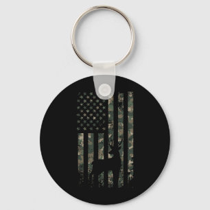 Llavero Camo Us Flag Deer Elk Buck Camouflage Hunt