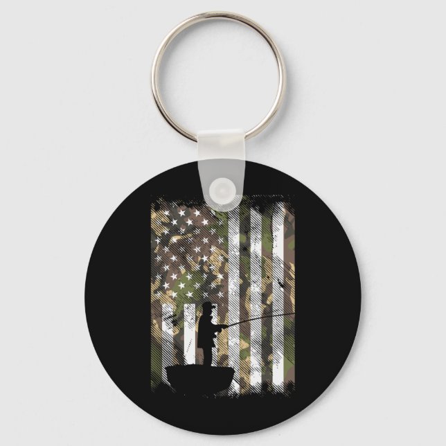 Llavero Camo Us Flag Fisher Vintage Patriotic A (Anverso)