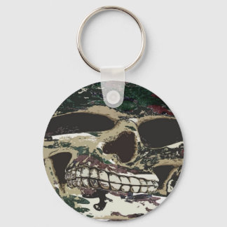 Llavero Camouflage Skull Keychain