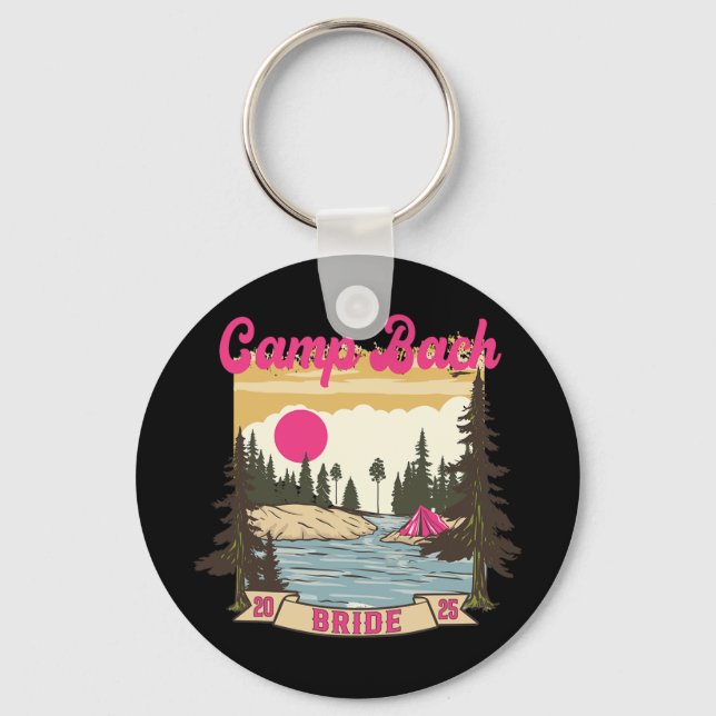 Llavero Camp Bach Bride Brida Bridesmaid Retro Camping Bac (Anverso)