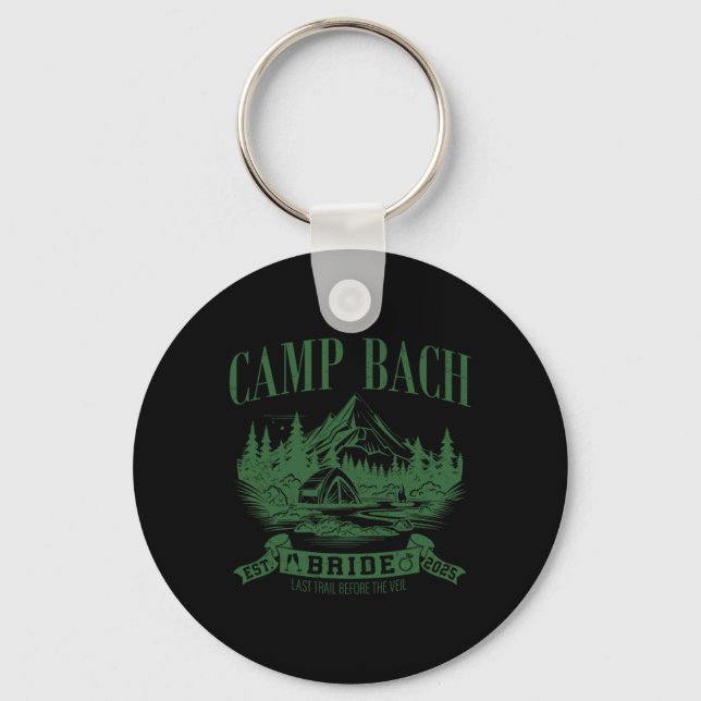 Llavero Campamento de Despedida de Soltera para Novia de B (Anverso)