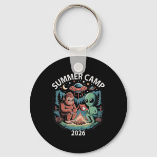 Llavero Campamento de Verano para Niños 2026 Alien Bigfoot