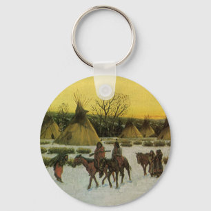 Llavero Campamento Sioux en Wounded Knee por John Hauser