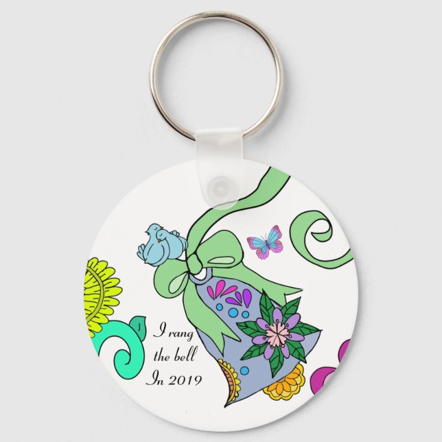 Llavero Campana de la cinta del linfoma folicular (Anverso)