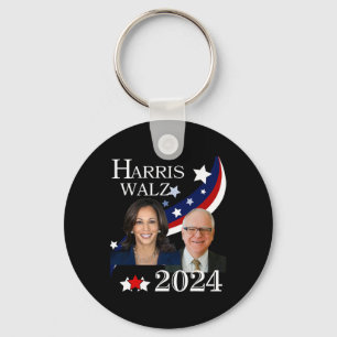 Llavero Campaña electoral presidencial de Walz 2024 Kamala