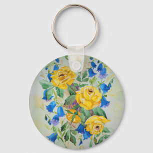 Llavero Campanas azules con los rosas