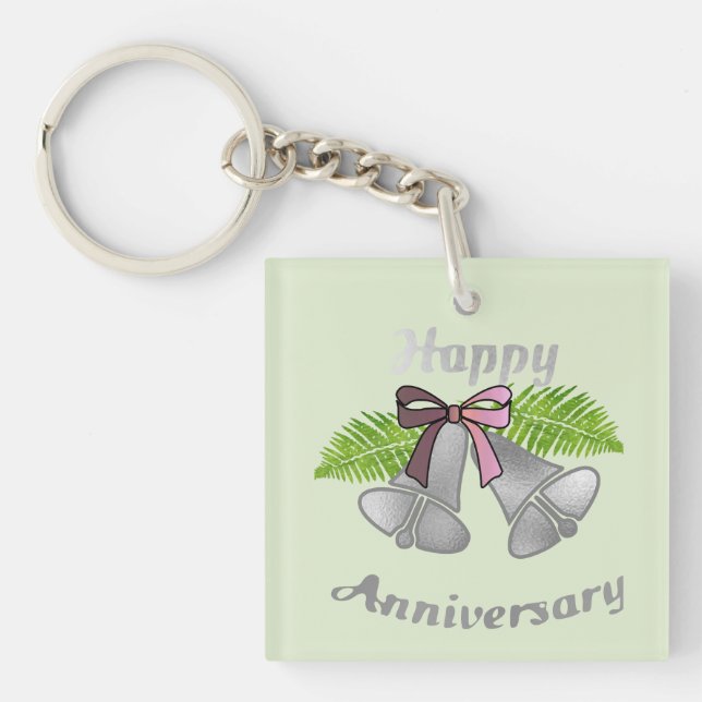 Llavero Campanas de Feliz Aniversario: (Frente)