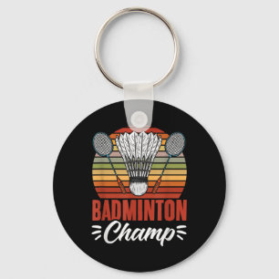Llavero Campeón de bádminton raqueta volante de bádminton
