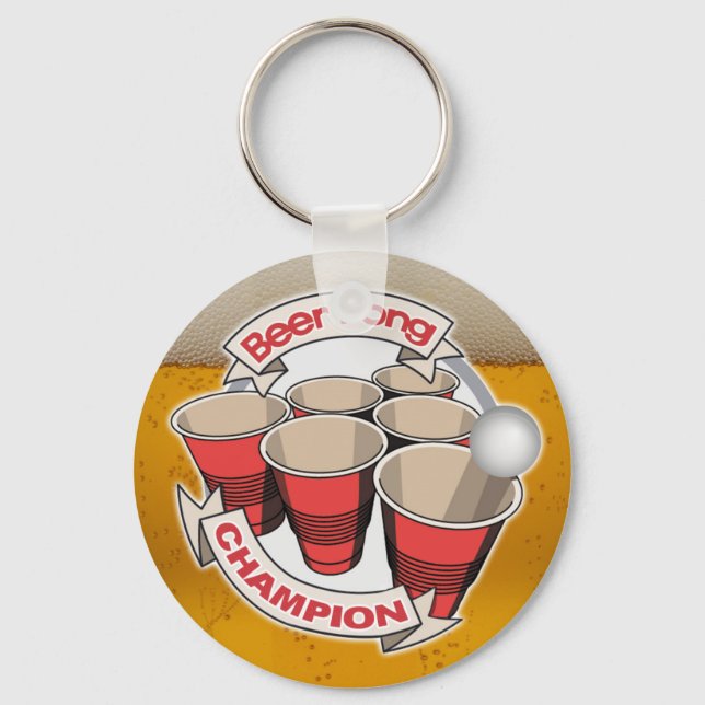 Llavero Campeón de Beer Pong en personalizable (Anverso)