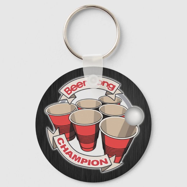 Llavero Campeón de Beer Pong en personalizable (Anverso)