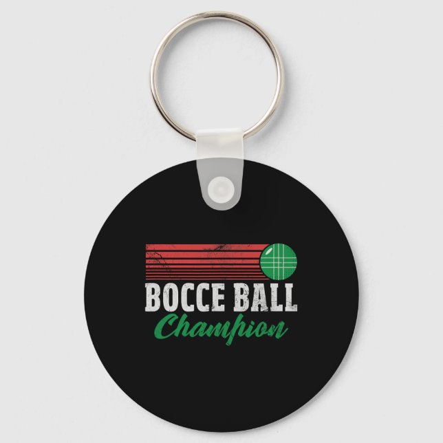 Llavero Campeón de Bochas Italiano Jugador de Bochas Champ (Anverso)