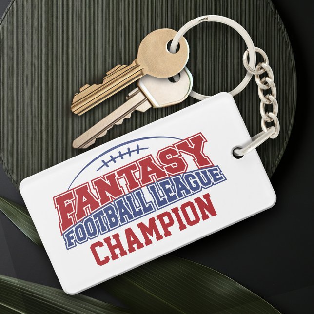 Llavero Campeón de la Fantasy Football League (Personalized Keychain - fantasy football champion)