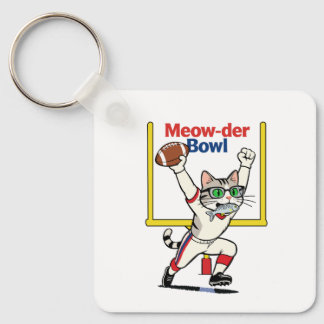 Llavero Campeón del Tazón Meow-der Gato Fútbol Americano