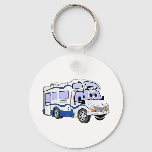 Llavero Camper azul personalizado (Anverso)