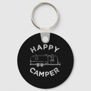 Llavero Camper feliz, Tee de caravana de camping retro