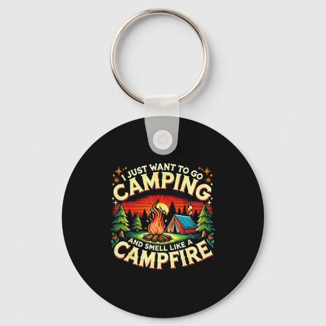 Llavero Camper Funny Cute Camng Glamng Campfire Quote Camp (Anverso)