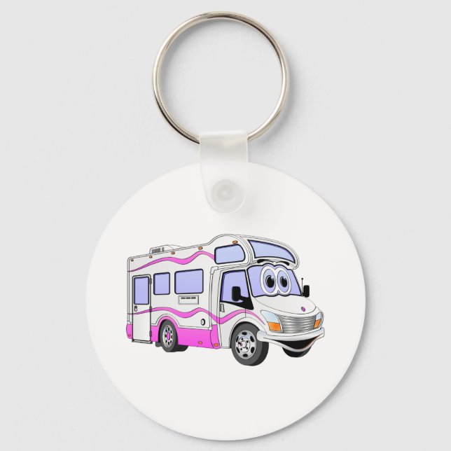 Llavero Camper rosa personalizado (Anverso)