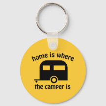Camper Trailer Home Funny Keychain
