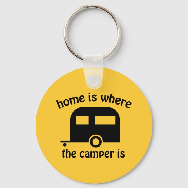 Llavero Camper Trailer Home Funny Keychain (Anverso)