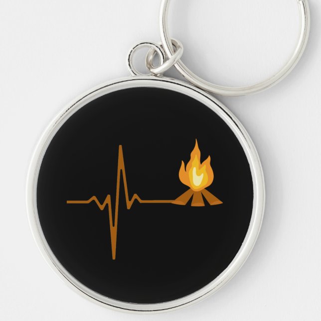 Llavero Campfire Heartbeat Camping (Frente)